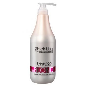 Sampon Sleek Line Blond Blush - contine pigment neutralizant roz, 1000ml