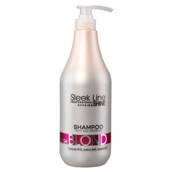 Sampon Sleek Line Blond Blush - contine pigment neutralizant roz, 1000ml ieftin