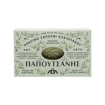 Sapun Solid Traditional cu Ulei de Masline - Pure Olive Oil Soap, Papoutsanis, 125 g