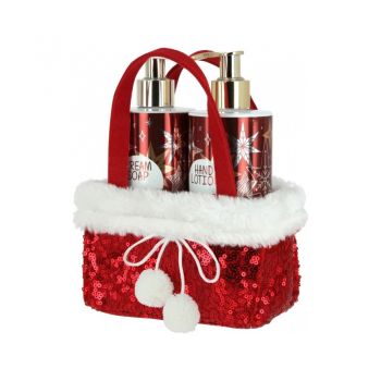 Set cadou Vivian Gray Red Glitters X-Mas, Sapun lichid, 250 ml + Crema de maini, 250 ml