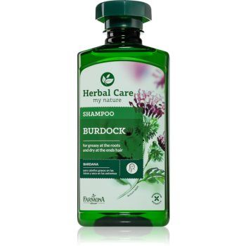 Farmona Herbal Care Burdock Sampon pentru scalp gras si fire de par cu terminatii uscate ieftin