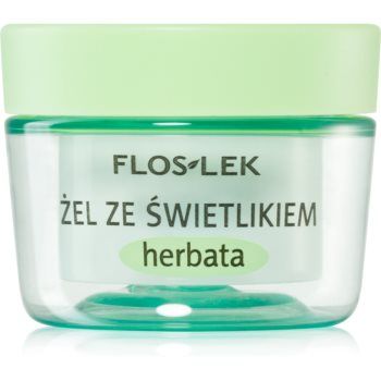 FlosLek Laboratorium Eye Care Gel pentru jurul ochilor cu un luminator și ceai verde