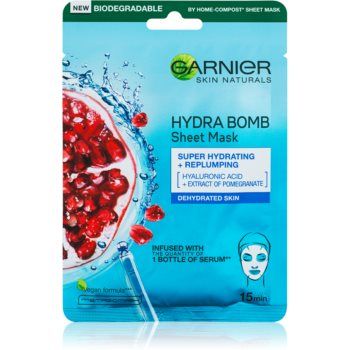 Garnier Skin Naturals Moisture+Aqua Bomb mască textilă superhidratantă, de umplere facial