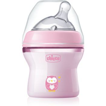 Chicco Natural Feeling Pink Girl biberon pentru sugari