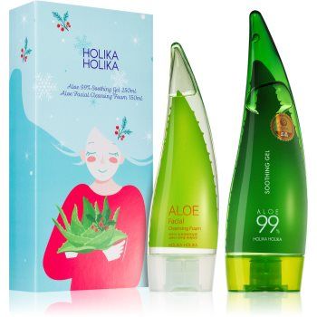 Holika Holika Aloe set cadou pentru netezirea pielii