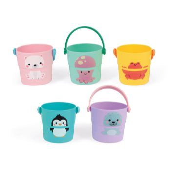 Janod Bath Toy Activities Buckets găleată pentru apă