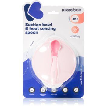 Kikkaboo Suction Bowl & Heat Sensing Spoon serviciu de masă