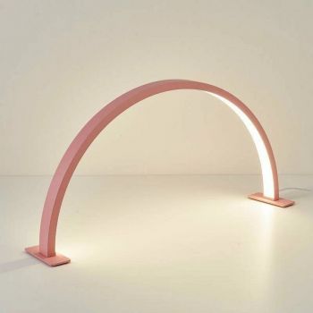 Lampa de Masa LED Semicirculara Roz