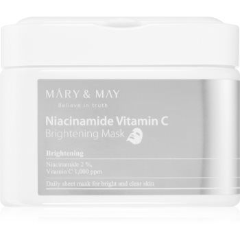 MARY & MAY Niacinamide Vitamin C Brightening Mask set de măști textile pentru o piele mai luminoasa