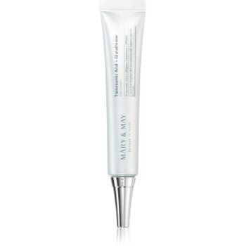 MARY & MAY Tranexamic Acid + Glutathione Eye Cream cremă de ochi anti-inflamatoare care reduce cercurile de umflare și întunecate