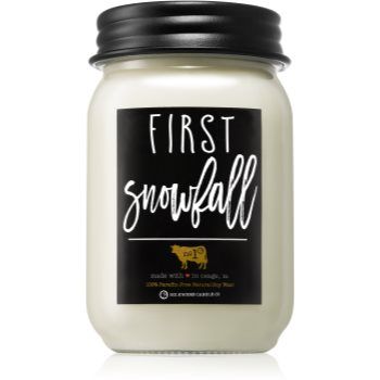 Milkhouse Candle Co. Farmhouse First Snowfall lumânare parfumată Mason Jar
