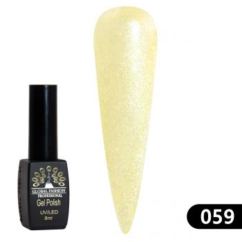 Oja Semipermanenta Global Fashion Black Elite 059, 8 ml