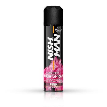 Spray de par colorat Nish Man Roz 150 ml la reducere