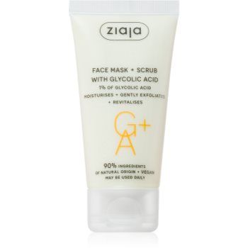 Ziaja Face Mask + Scrub with Glycolic Acid masca exfolianta