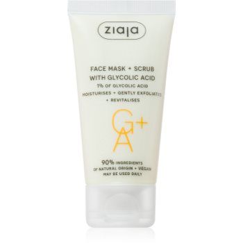 Ziaja Face Mask + Scrub with Glycolic Acid masca exfolianta