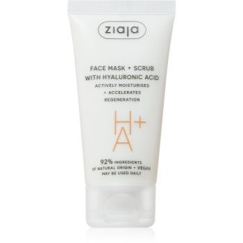 Ziaja Face Mask + Scrub with Hyaluronic Acid masca exfolianta