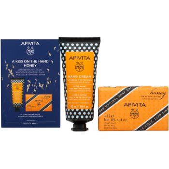Apivita A Kiss on the hand Honey set cadou (cu efect de hidratare)