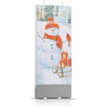 Flatyz Holiday Snowman with Red Bird lumanare ieftin