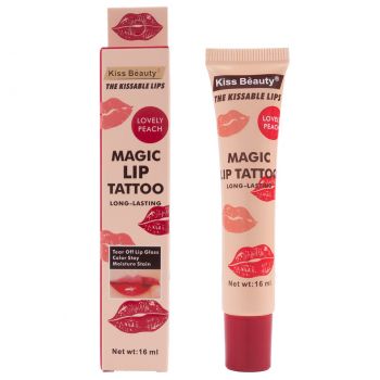 Luciu De Buze Kiss Beauty Tattoo Lovely Peach la reducere