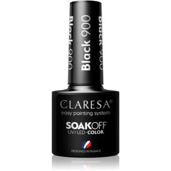 Claresa SoakOff UV/LED Color Black lac de unghii sub forma de gel ieftin