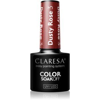 Claresa SoakOff UV/LED Color Dusty Rose lac de unghii sub forma de gel