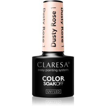 Claresa SoakOff UV/LED Color Dusty Rose lac de unghii sub forma de gel