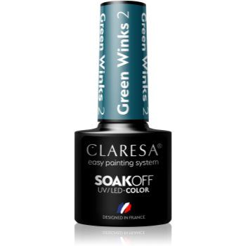 Claresa SoakOff UV/LED Color Green Winks lac de unghii sub forma de gel de firma original