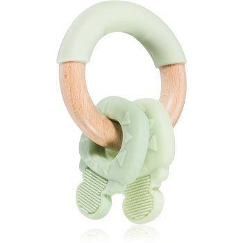 Kikkaboo Silicone and Wood Teether Keys jucărie pentru dentiție