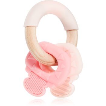 Kikkaboo Silicone and Wood Teether Keys jucărie pentru dentiție