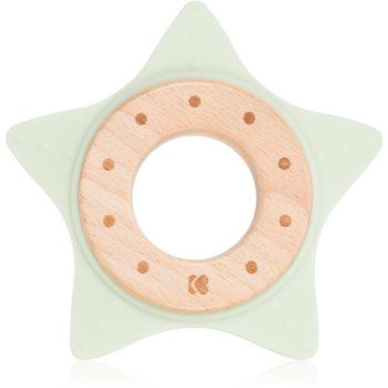 Kikkaboo Silicone and Wood Teether Star jucărie pentru dentiție