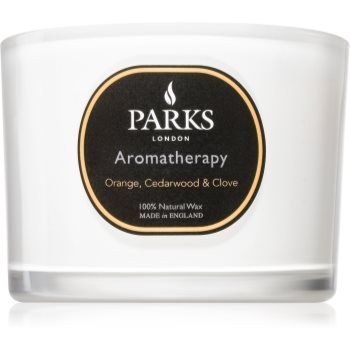 Parks London Aromatherapy Orange, Cedarwood & Clove lumânare parfumată