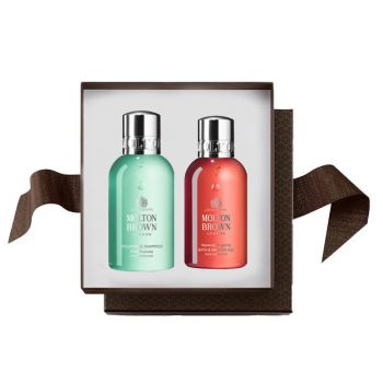 Set Cadou Molton Brown, Gel de dus Gingerlily 100 ml, Sampon de volum Kumudu 100 ml de firma original