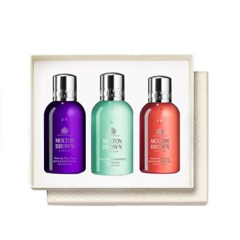 Set Molton Brown, gel de dus Ylang Ylang 100ml+ gel de dus Gingerlily 100ml + sampon de volum Kumudu 100 ml