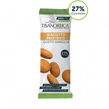 Biscuiti proteici cu aroma de vanilie Gianluca Mech Tisanoreica Biscotto proteico con vaniglia Low Sugar 150g