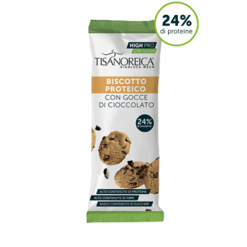 Biscuiti proteici cu fulgi de ciocolata Gianluca Mech Tisanoreica Biscotto proteico con cioccolato Low Sugar 150g