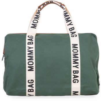 Childhome Mommy Bag Canvas Green geantă de schimbat scutece de firma original