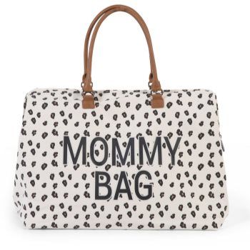 Childhome Mommy Bag Canvas Leopard geantă de schimbat scutece