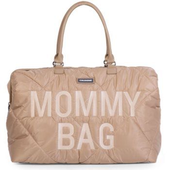 Childhome Mommy Bag Puffered Beige geantă de schimbat scutece