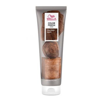 Masca de Par Nuantatoare cu Pigment Ciocolatiu pentru Par Saten - Wella Professionals Color Fresh Mask, Chocolate Touch, 150 ml la reducere