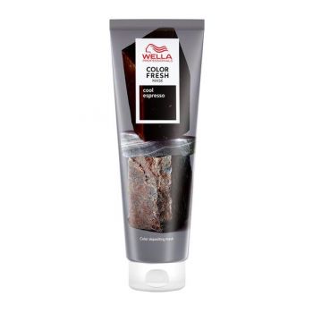 Masca de Par Nuantatoare pentru Par Brunet - Wella Professionals Color Fresh Mask, Cool Espresso, 150 ml