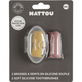 NATTOU Baby Toothbrush periuta de dinti pentru deget pentru copii cu sac