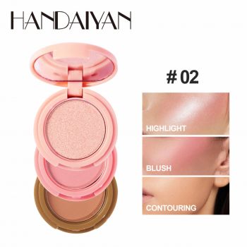 Set 3 in 1 Handaiyan Highlight & Blush & Contouring #02