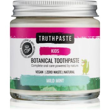 Truthpaste Kids Mild Mint pasta de dinti naturala pentru copii mentă