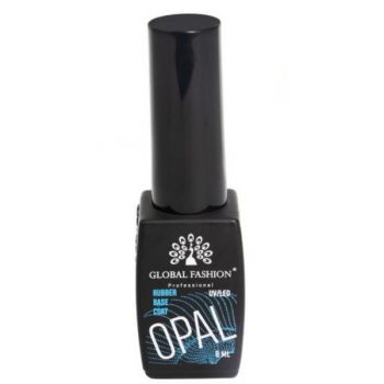 Baza cauciucata pentru unghii cu folie, Opal, Global Fashion, 8ml, 11