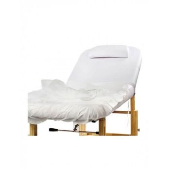 Cearceaf protectie pat din TNT - cu elastic pe margini ,       80X180cm