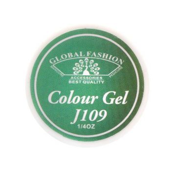 Gel color unghii, vopsea de arta, seria Distinguished Green, Global Fashion, 5gr, J109
