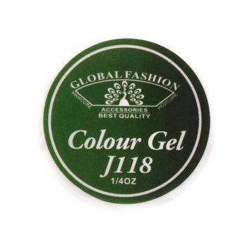 Gel color unghii, vopsea de arta, seria Distinguished Green, Global Fashion, 5gr, J118 de firma original