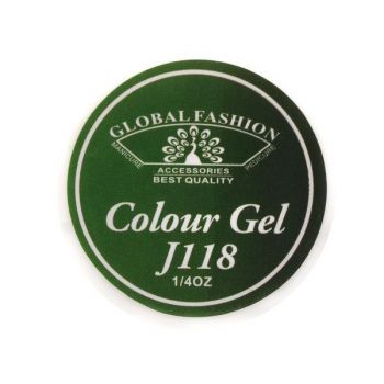 Gel color unghii, vopsea de arta, seria Distinguished Green, Global Fashion, 5gr, J118 ieftin