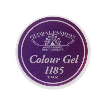 Gel color unghii, vopsea de arta, seria Noble Purple, Global Fashion, 5gr, H85