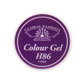Gel color unghii, vopsea de arta, seria Noble Purple, Global Fashion, 5gr, H86 de firma original